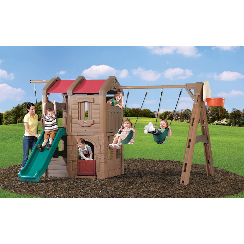 Step2 Naturally Playful Adventure Lodge Play Center Swing Set & Reviews